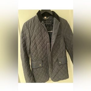 Burberry quilted jacket coat with leather detail size 46 xsmall